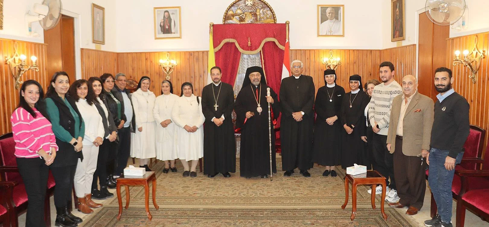 غبطة البطريرك الأنبا إبراهيم إسحق يستقبل ممثلي المدارس والمؤسسات في الإيبارشية للتهنئة بعيد الميلاد المجيد