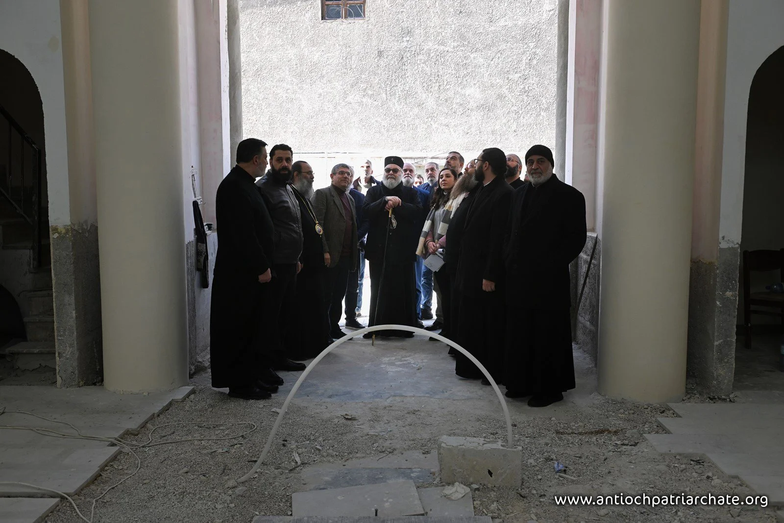 غبطة البطريرك يوحنّا العاشر في زيارة تفقديّة لأعمال صيانة كنيسة مار الياس دويلعة-دمشق