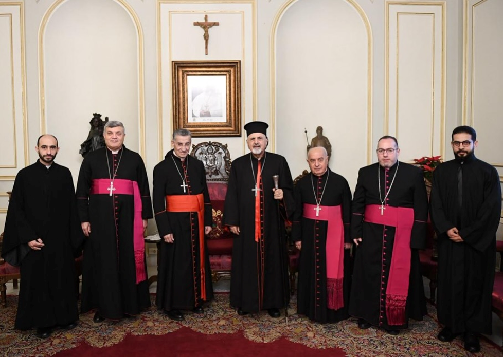 غبطة البطريرك الكاردينال مار بشارة بطرس الراعي يستقبل غبطة البطريرك مار اغناطيوس يوسف الثالث يونان مهنّأً لمناسبة الأعياد المجيدة