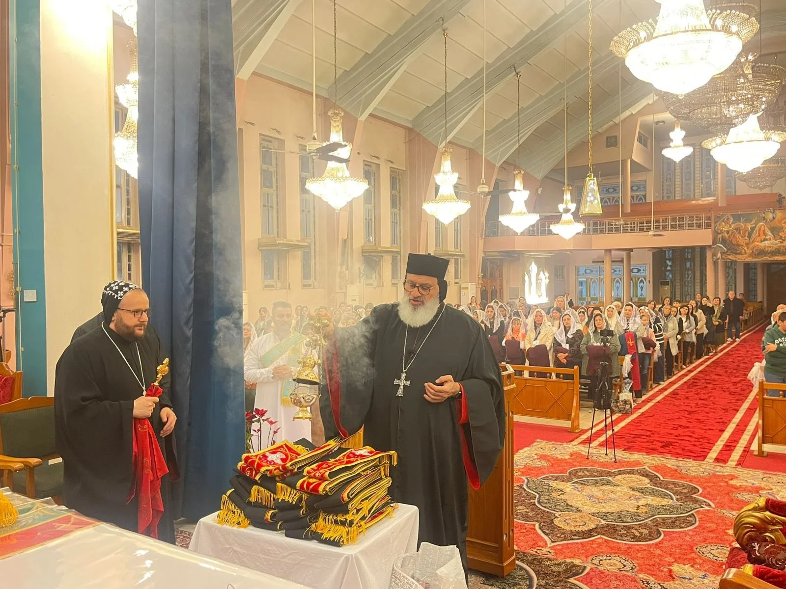 His Holiness Patriarch Mor Ignatius Aphrem II Blesses the Vestments of the Newly Ordained Deacons in Baghdad