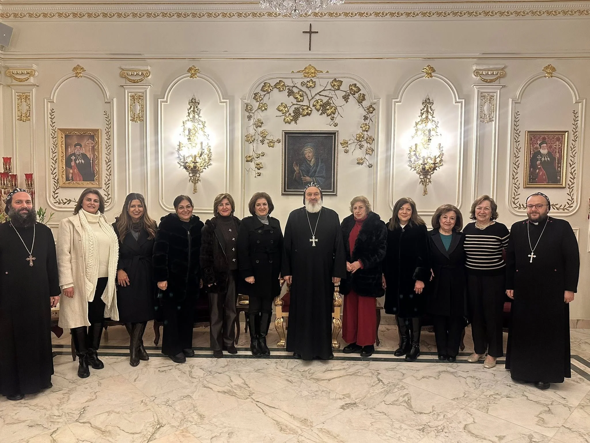 قداسة البطريرك مار إغناطيوس أفرام الثاني يستقبل لجنة السيدات في دمشق