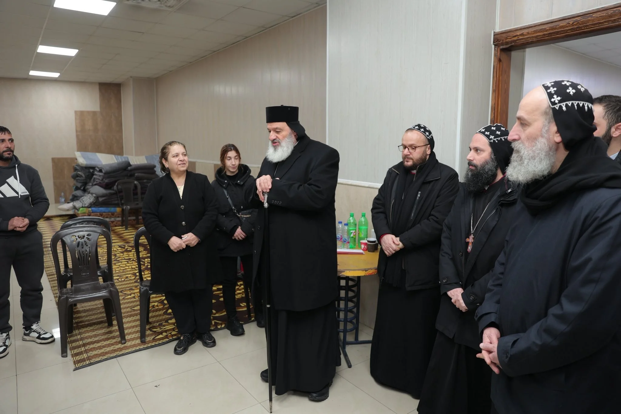 His Holiness Patriarch Mor Ignatius Aphrem II Visits the Refuge Center at Mor Aphrem Cathedral in Aleppo