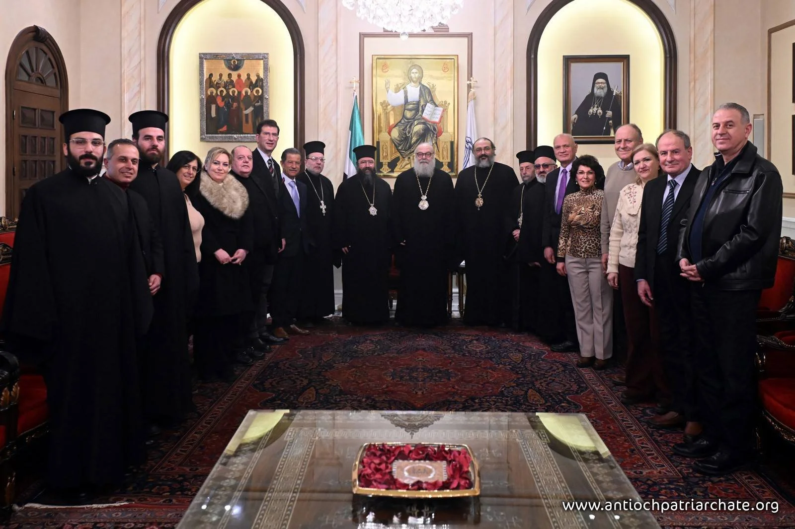 غبطة البطريرك يوحنّا العاشر يستقبل وفدًا من أبرشية حلب في الدار البطريركية