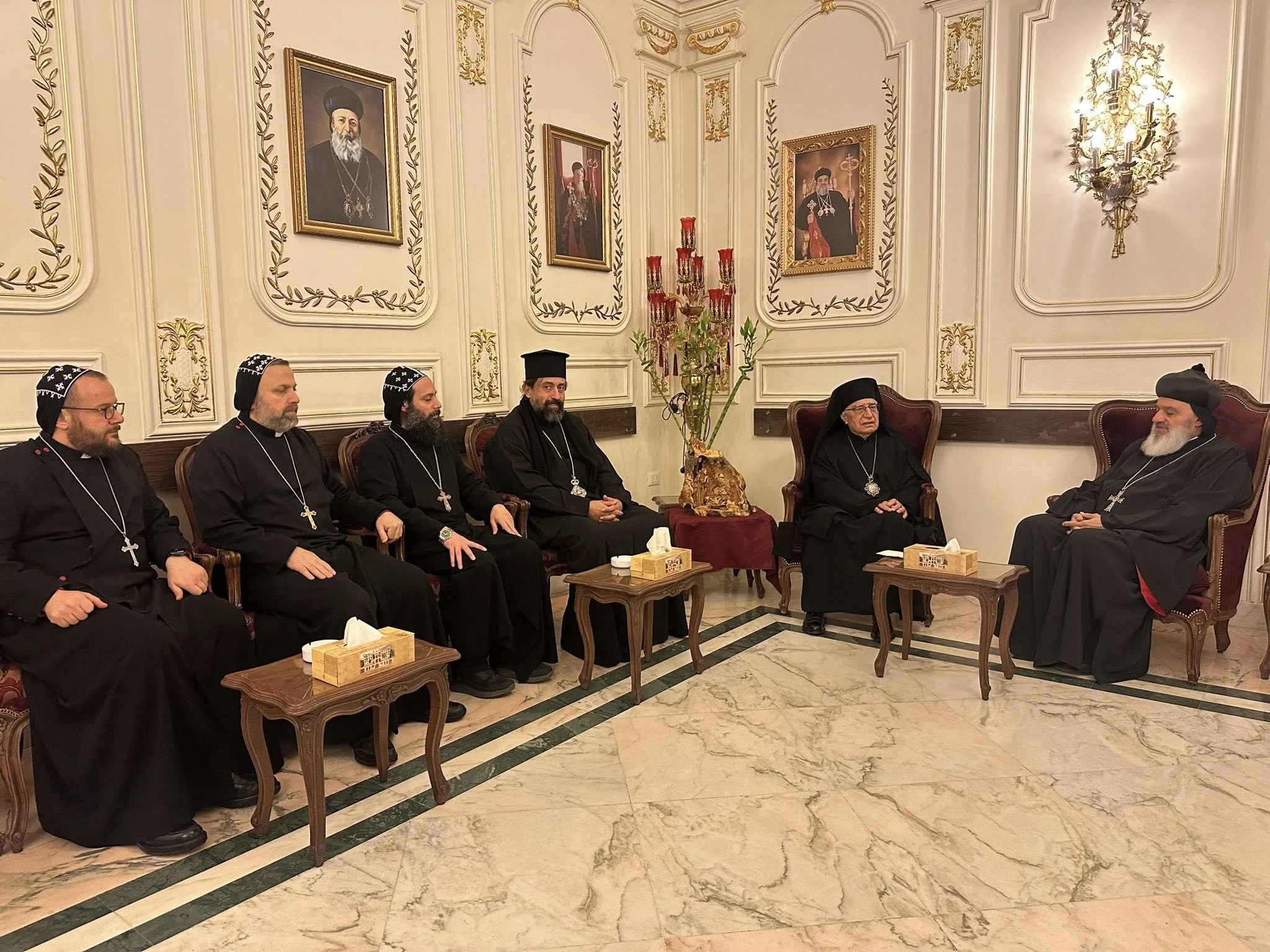 قداسة البطريرك مار إغناطيوس أفرام الثاني يستقبل غبطة البطريرك يوسف العبسي