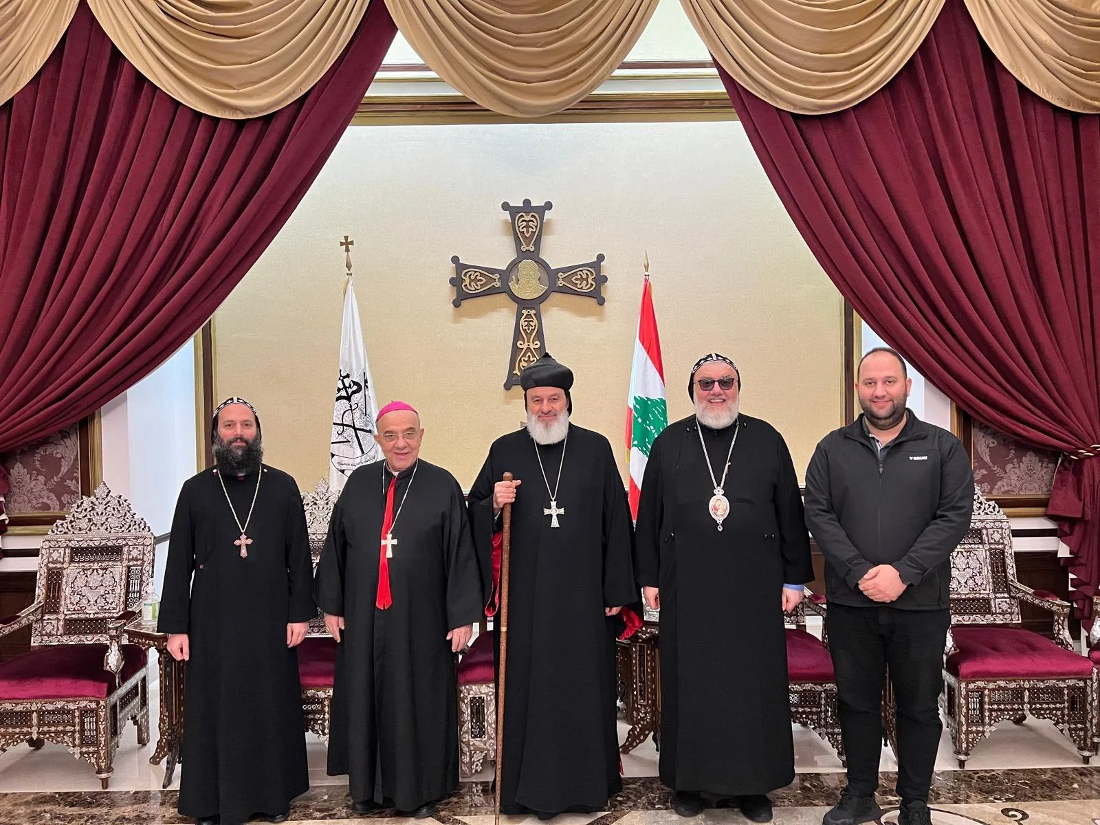 His Holiness Patriarch Mor Ignatius Aphrem II Receives His Eminence Bishop Michel Kassarji, Head of the Chaldean Community in Lebanon