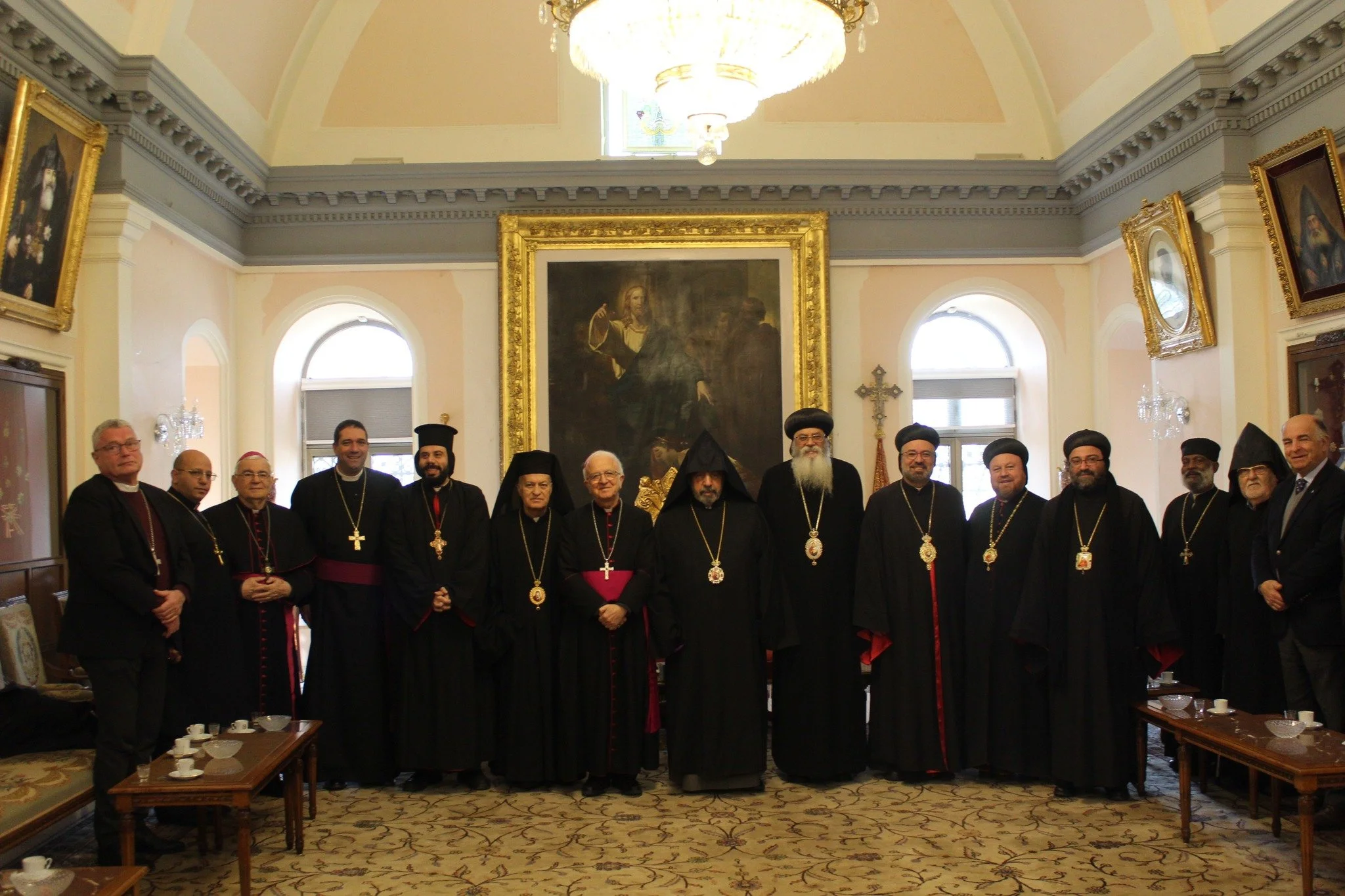 His Eminence Bishop Dr. Imad Haddad Visits the Armenian Patriarchate to Exchange Greetings on the Occasion of Armenian Christmas