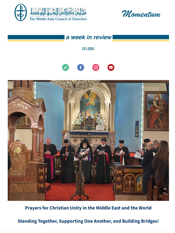 The Middle East Council of Churches (MECC) Issues Its Weekly Newsletter