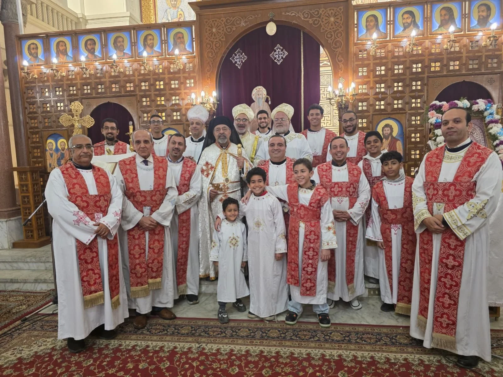 غبطة البطريرك الأنبا إبراهيم إسحق يحتفل بعيد القديس أنطونيوس الكبير في كنيسته بالفجالة، مصر
