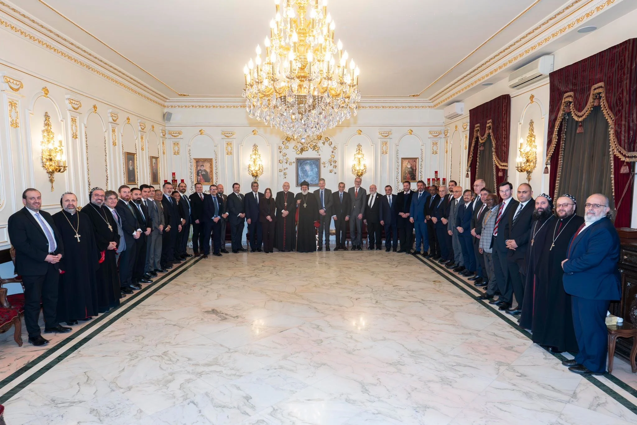 His Holiness Patriarch Mor Ignatius Aphrem II During a Reception for Ambassadors in Syria on the Occasion of the New Year 2026: 