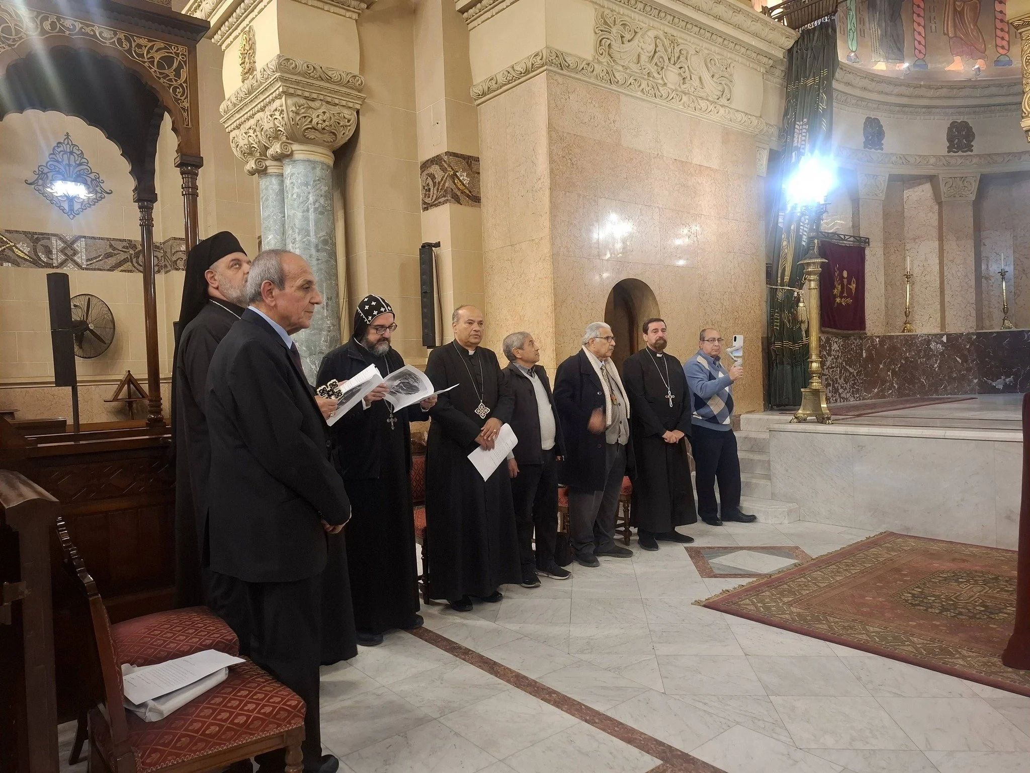 Prayer for Christian unity at St. Gregory the Illuminator Armenian Orthodox Church_ Cairo