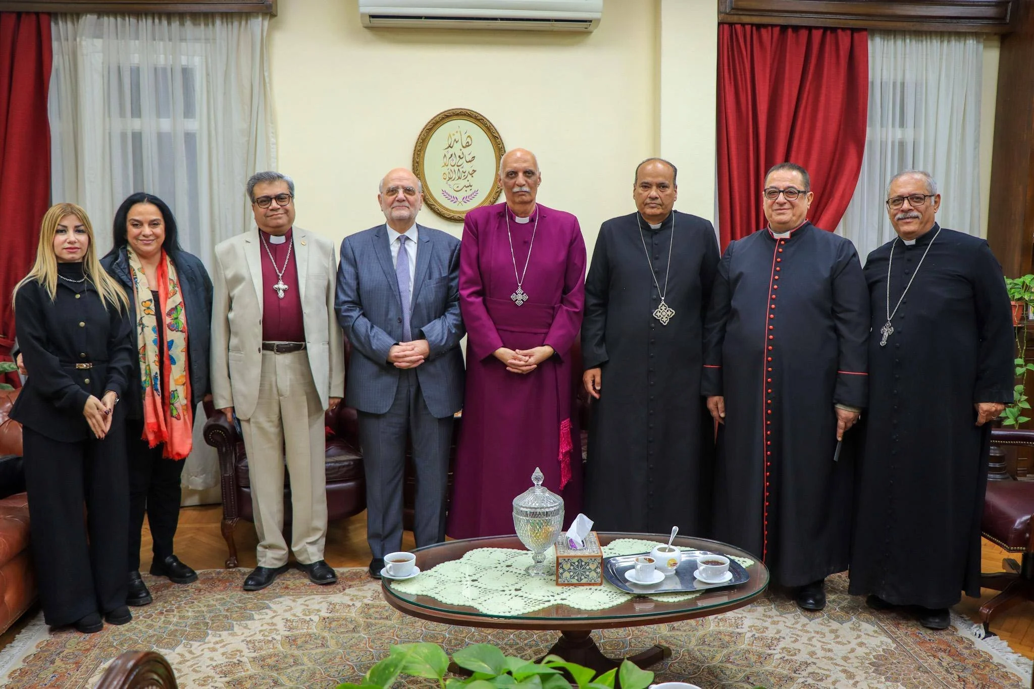 The MECC Secretary General Professor Michel Abs and an MECC Delegation Visit His Eminence Archbishop Samy Fawzy Shehata, 