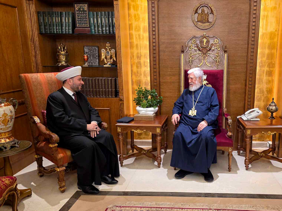 His Eminence Sheikh Fayez Seif, Representative of the Mufti of the Lebanese Republic Visits His Holiness Catholicos Aram I