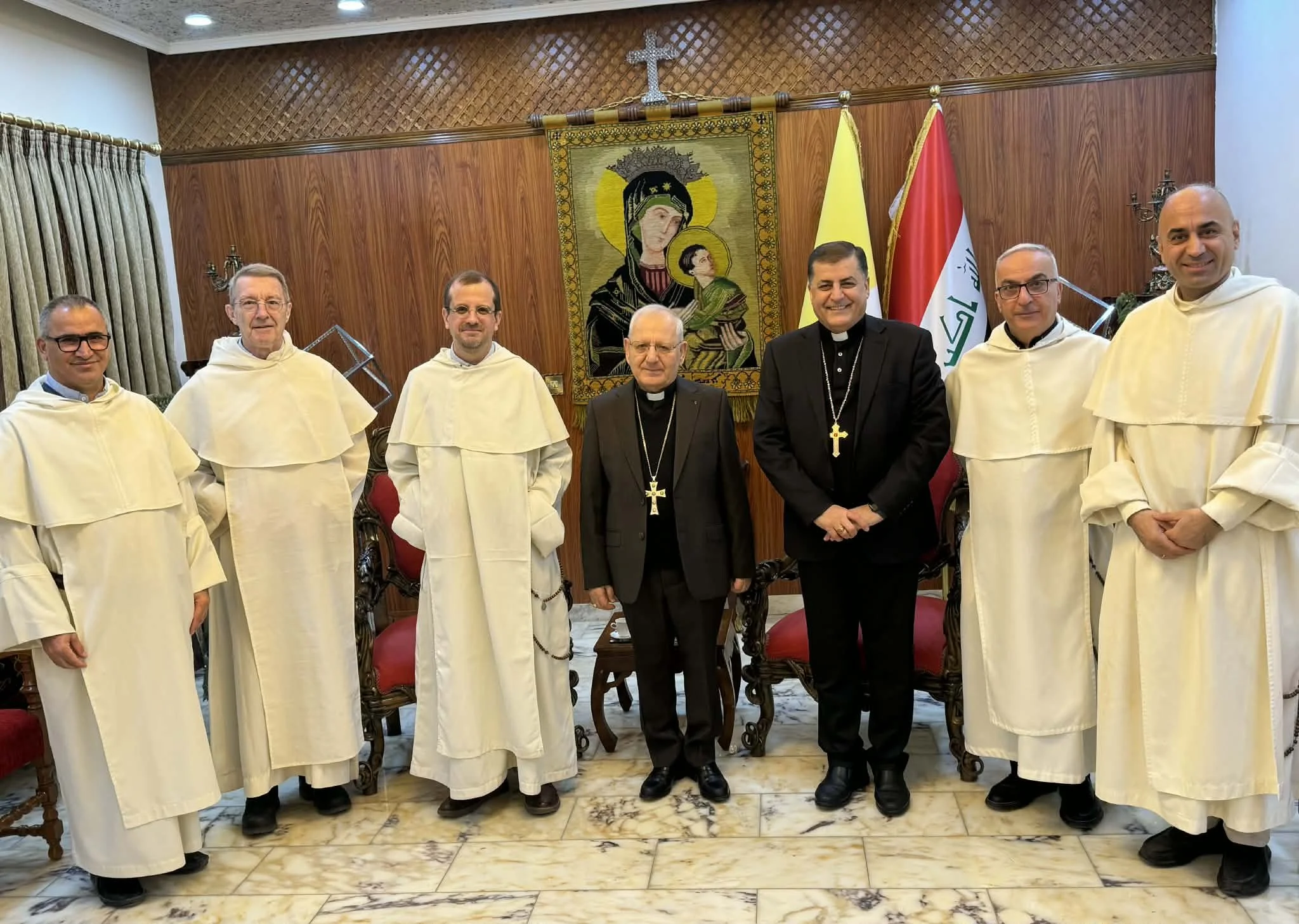 غبطة البطريرك الكاردينال لويس روفائيل ساكو يستقبل الرئيس الإقليمي للآباء الدومنيكان الأب نيكولاس تيكسيّه