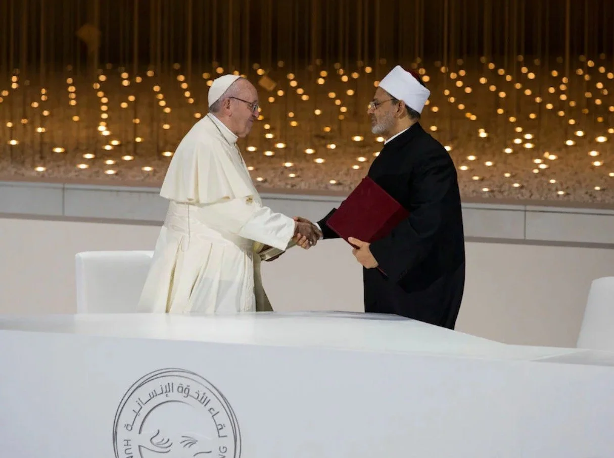 With His Holiness Pope Francis and His Eminence the Grand Imam Sheikh of Al-Azhar