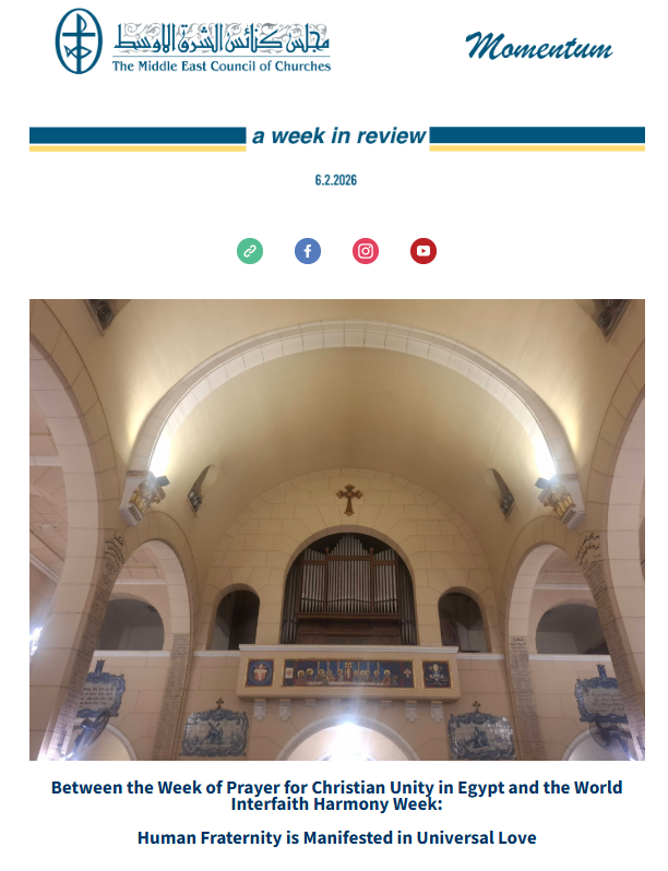 The Middle East Council of Churches (MECC) Issues Its Weekly Newsletter
