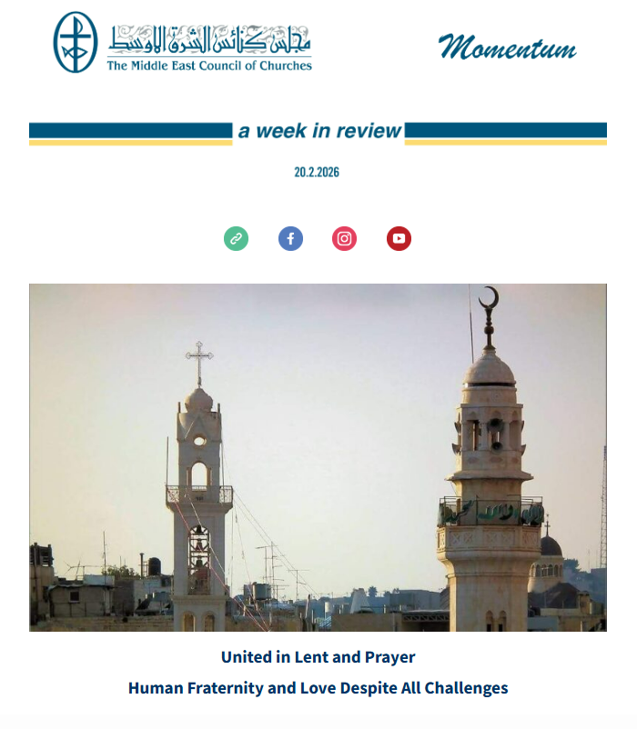 The Middle East Council of Churches (MECC) Issues Its Weekly Newsletter