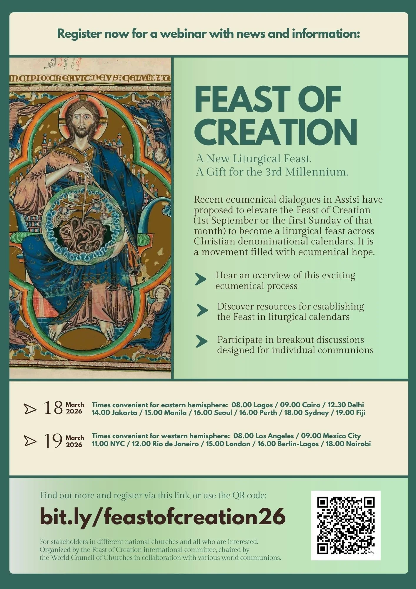 A Webinar About the Feast of Creation on 18 March 2026