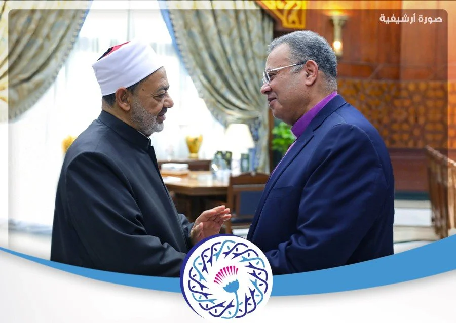 في اتصال هاتفي… حضرة الدكتور القس أندريه زكي يطمئن على صحة فضيلة الإمام الأكبر الدكتور أحمد الطيب شيخ الأزهر