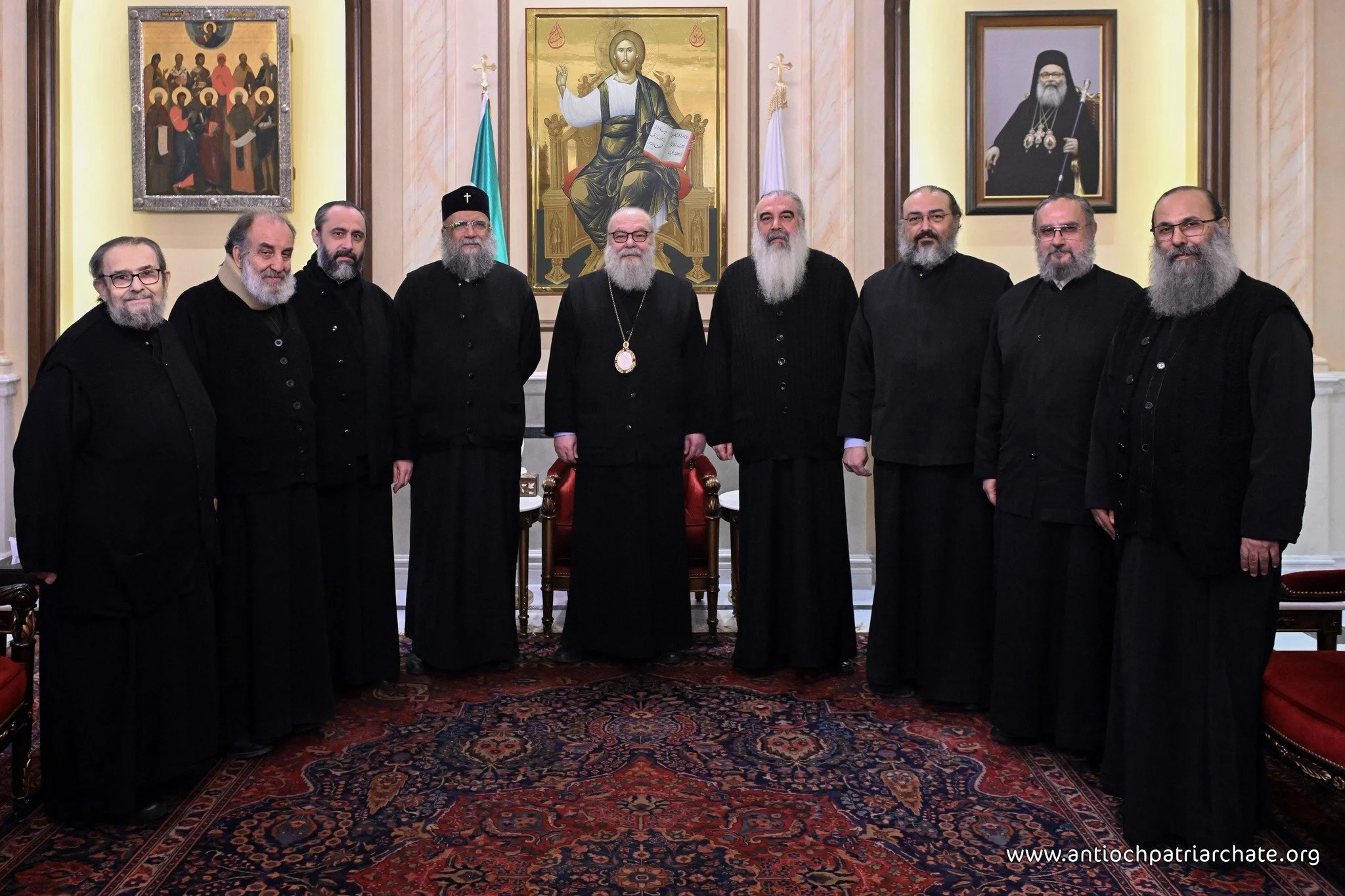 غبطة البطريرك يوحنا العاشر في اجتماع مع مطارنةٍ وأساقفةٍ في سوريا