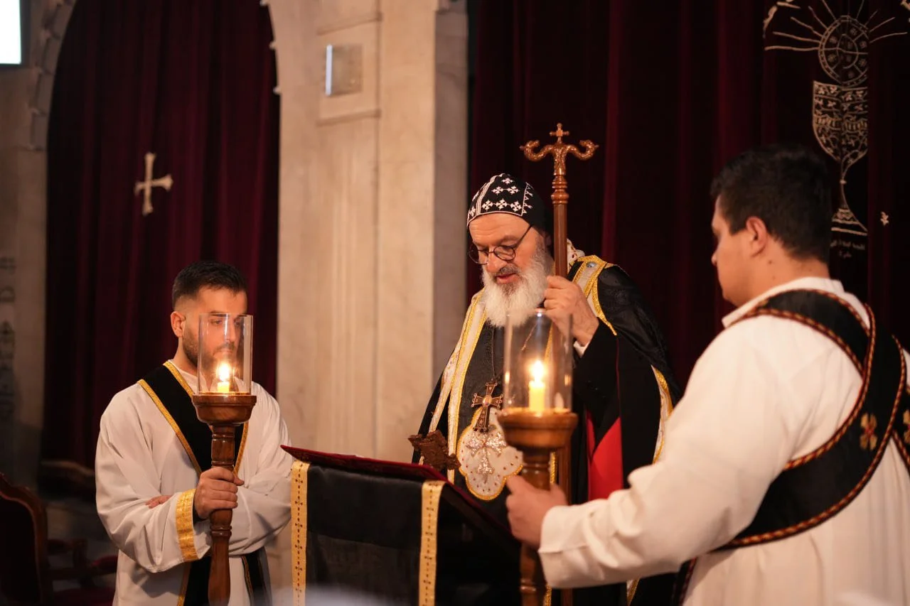 His Holiness Patriarch Mor Ignatius Aphrem II Celebrates the Service of Nahire (the Feast of Lights) at St. Georges Patriarchal Cathedral in Bab Touma - Damascus