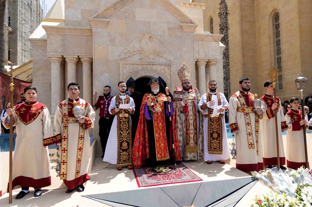 His Holiness Catholicos Aram I Presides Over the Divine Liturgy on the 111th Commemoration of the Armenian Genocide at the Catholicosate