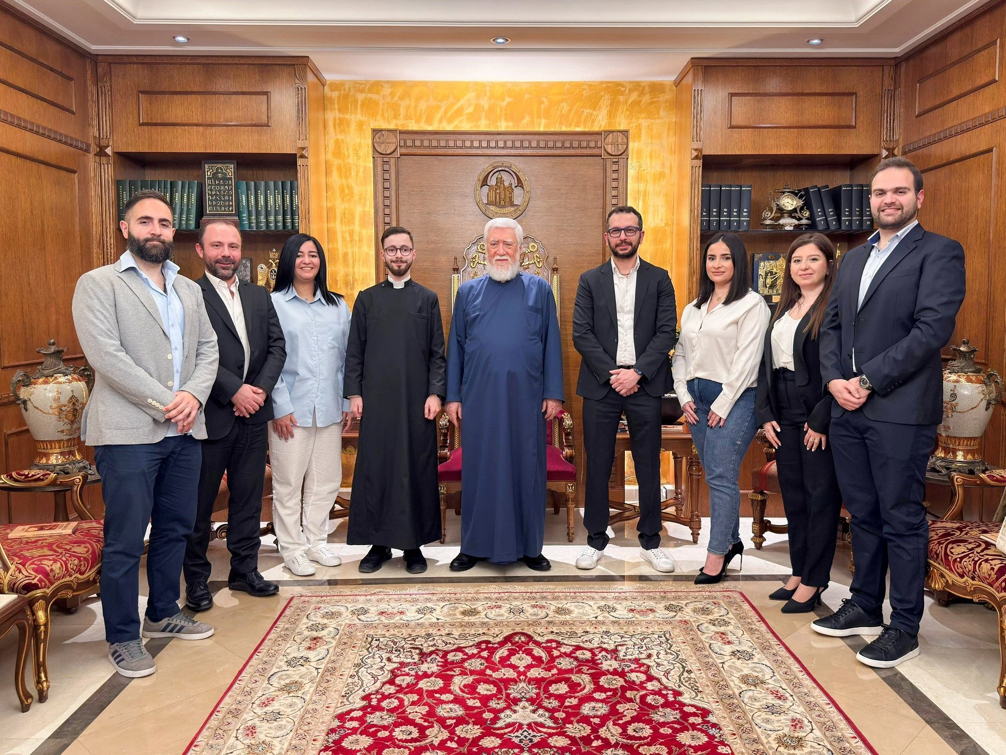 His Holiness Catholicos Aram I Receives the Newly Formed Executive Committee of the Youth Department of the Holy See of Cilicia Catholicosate