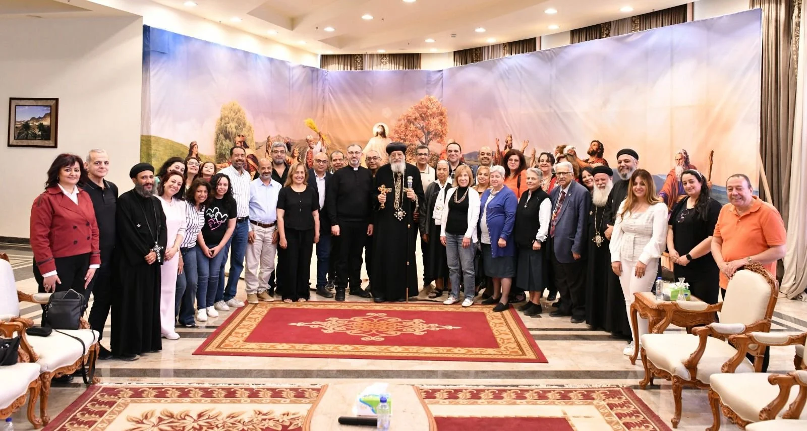 His Holiness Pope Tawadros II Receives a Delegation from the “Trauma Healing and Spiritual Counseling” Program Organized by MECC