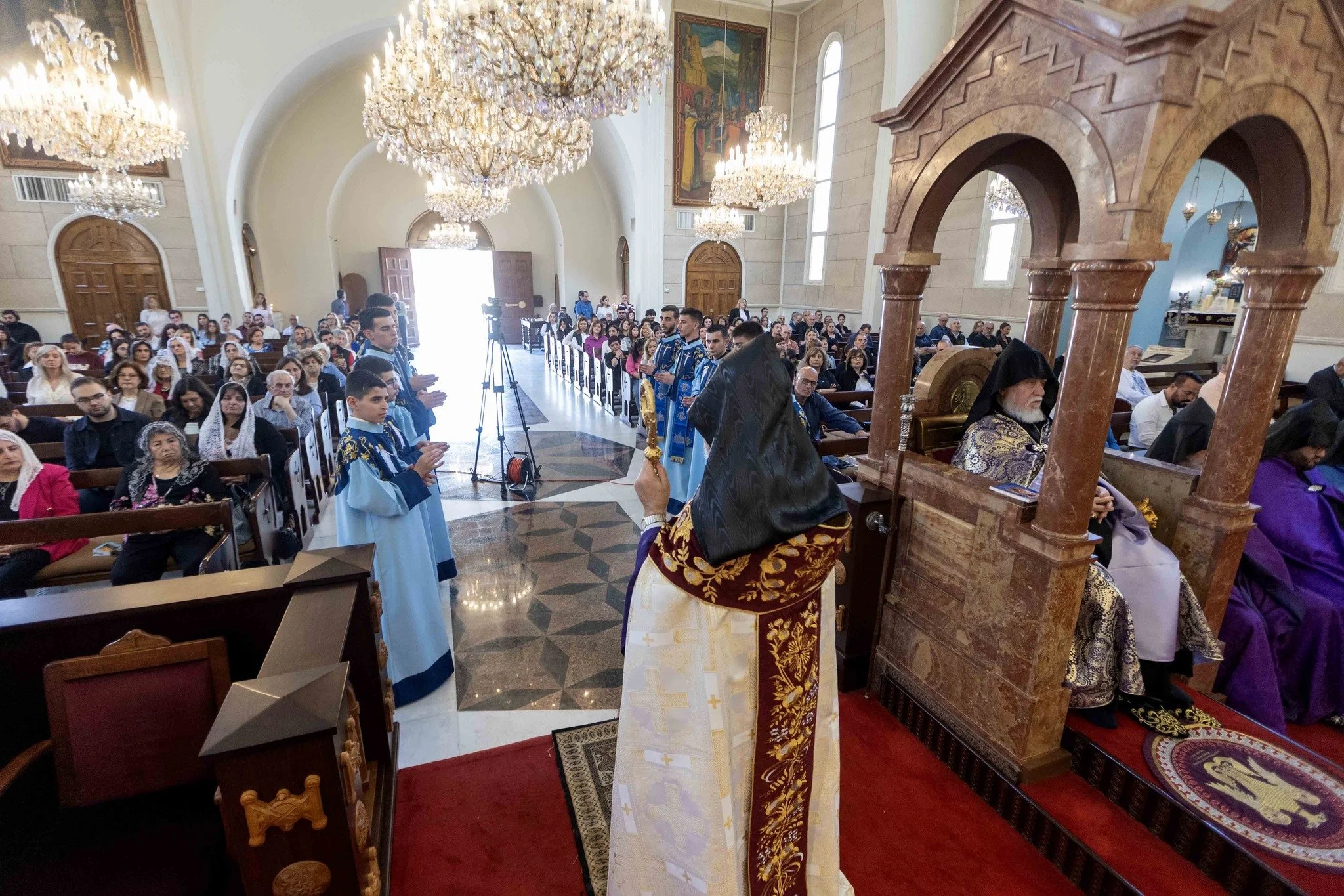His Holiness Catholicos Aram I Presides Over the Ordination of New Acolytes and Subdeacons at St. Gregory the Illuminator Cathedral in Lebanon