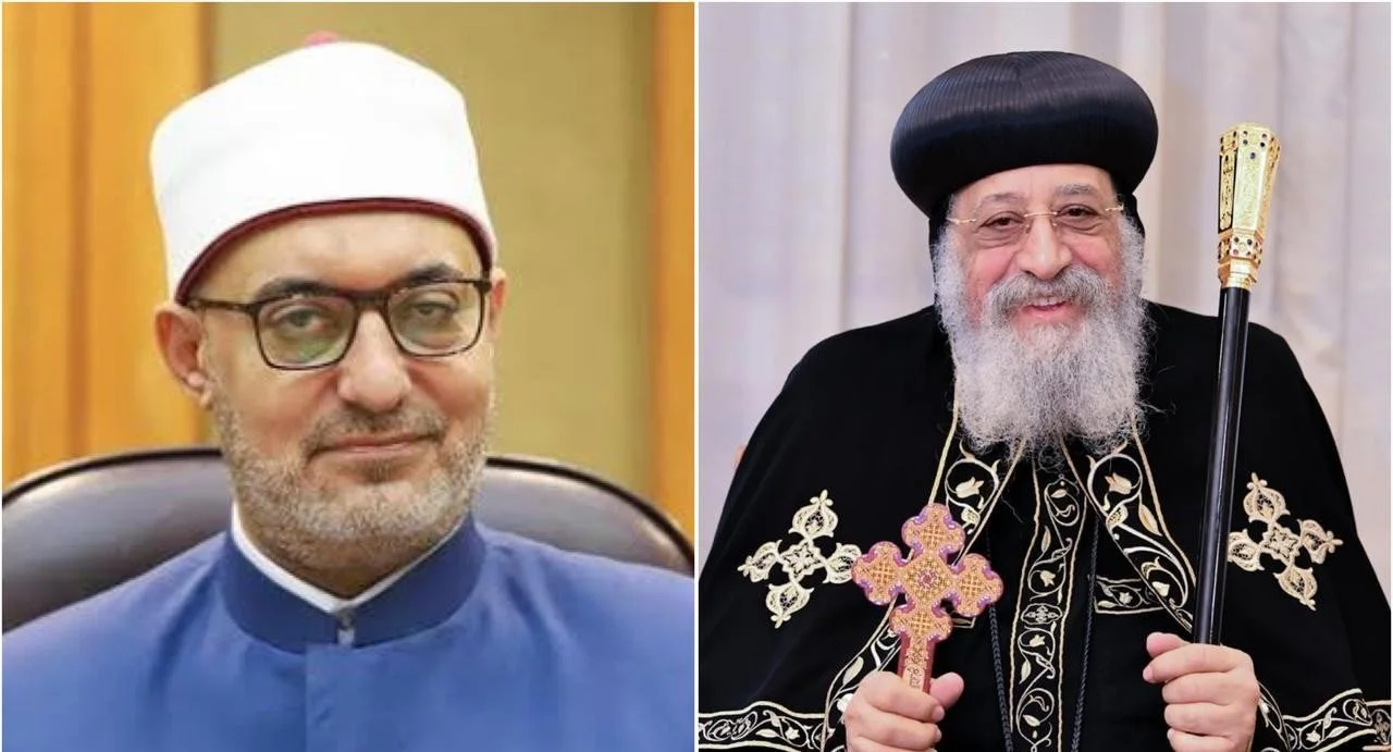 قداسة البابا تواضروس الثاني يهنئ فضيلة الدكتور نظير محمد عياد مفتي جمهوريّة مصر العربيّة بعيد الأضحى