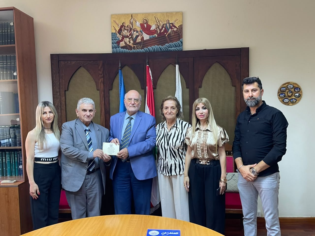 وفد من نادي الشرق لحوار الحضارات يزور الأمين العام لمجلس كنائس الشرق الاوسط البروفسور ميشال عبس
