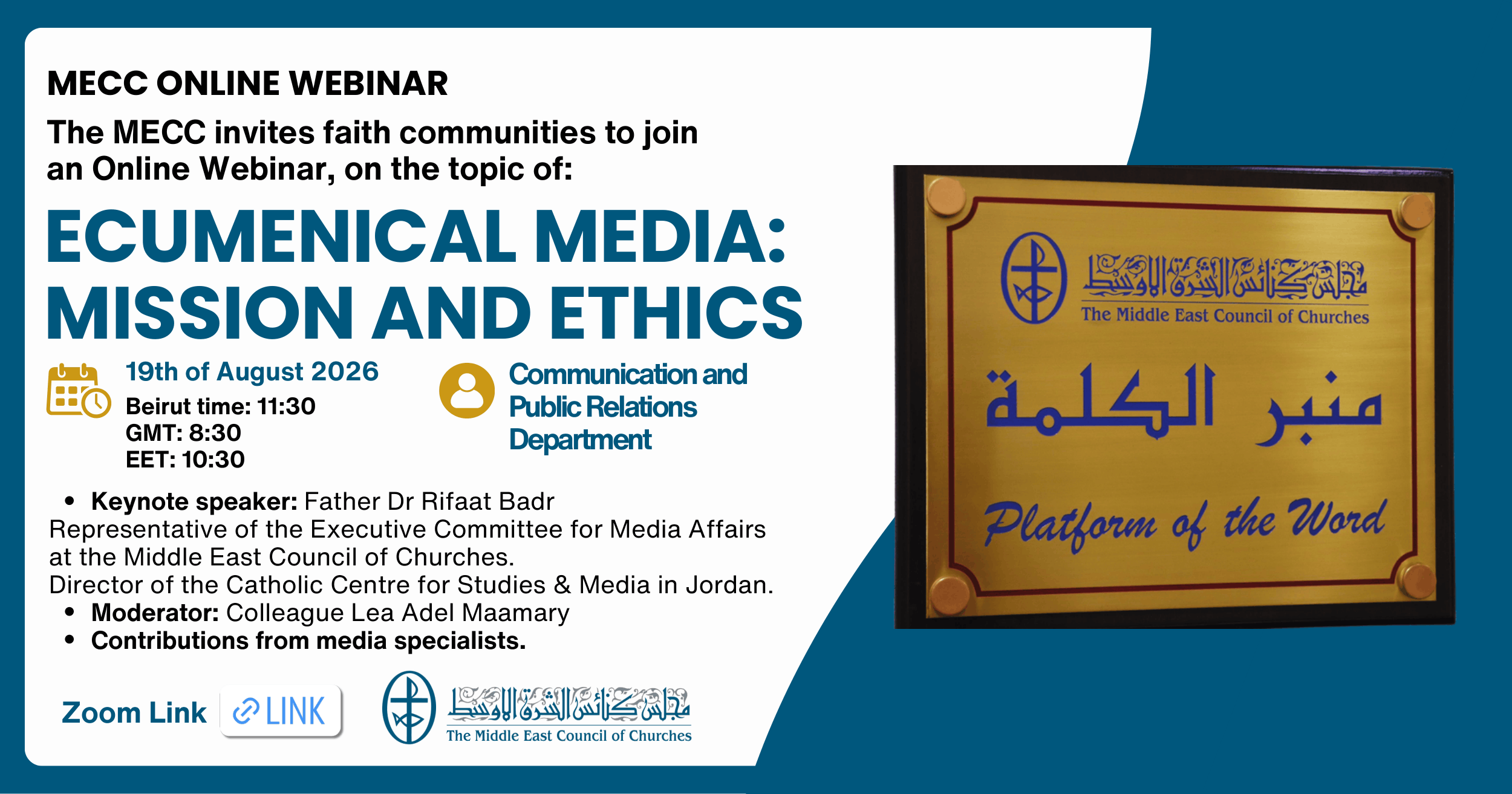 A Webinar About Ecumenical Media: Mission and Ethics