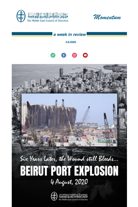 The Middle East Council of Churches (MECC) Issues Its Weekly Newsletter