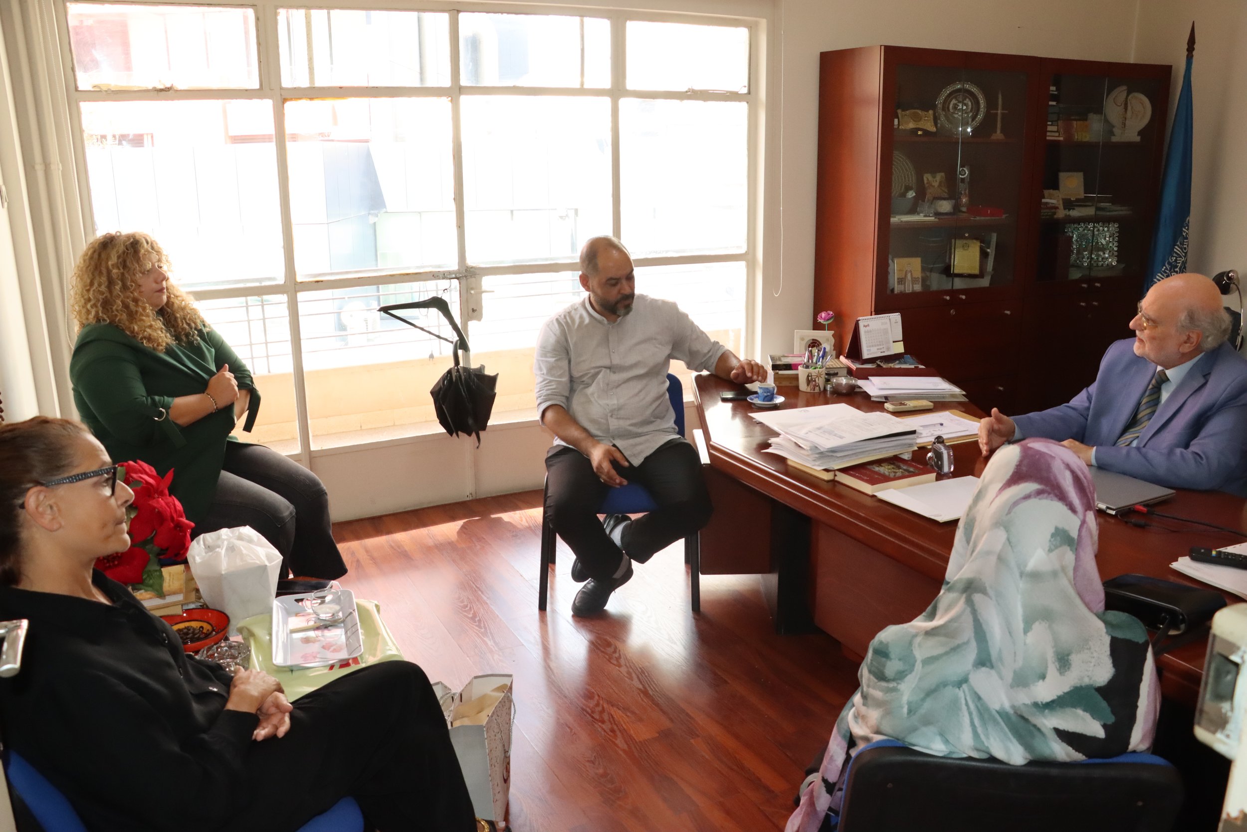 The Mayor of Kounin in the South of Lebanon Mr. Khalil Al-Dabak Visits the MECC Secretary General Professor Michel Abs