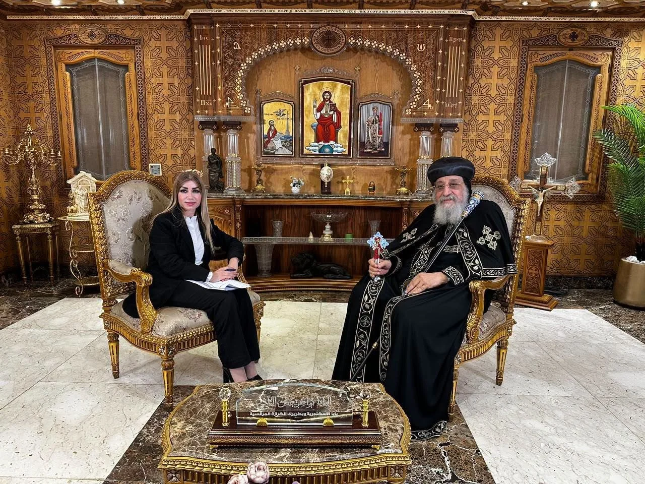 A Media Interview with His Holiness Pope Tawadros II at St. Mark’s Cathedral in Abbassia - Cairo