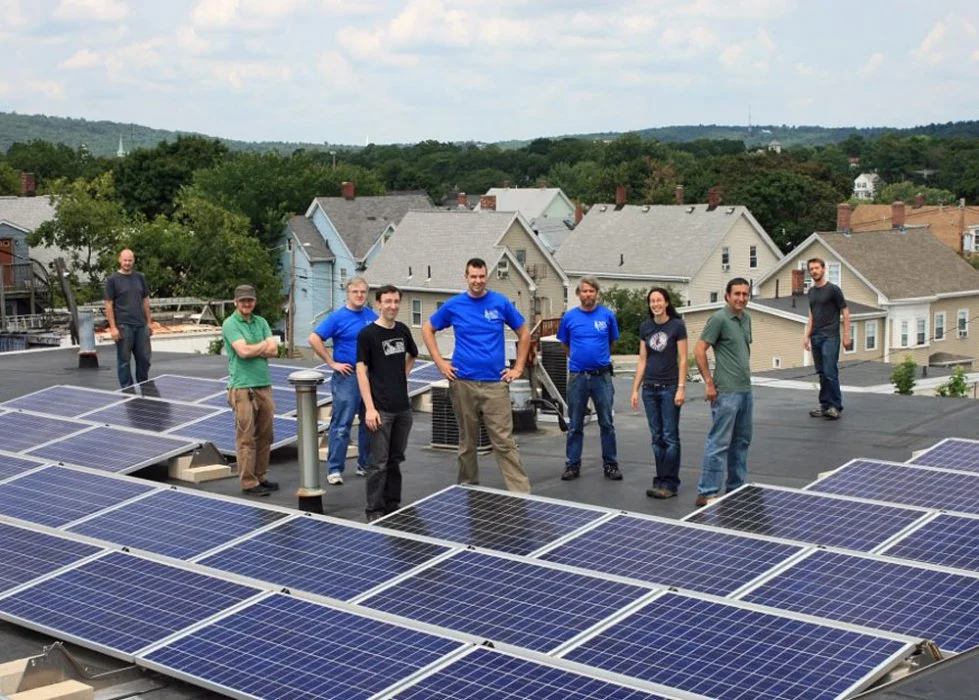 Solar panels on our facility’s roof