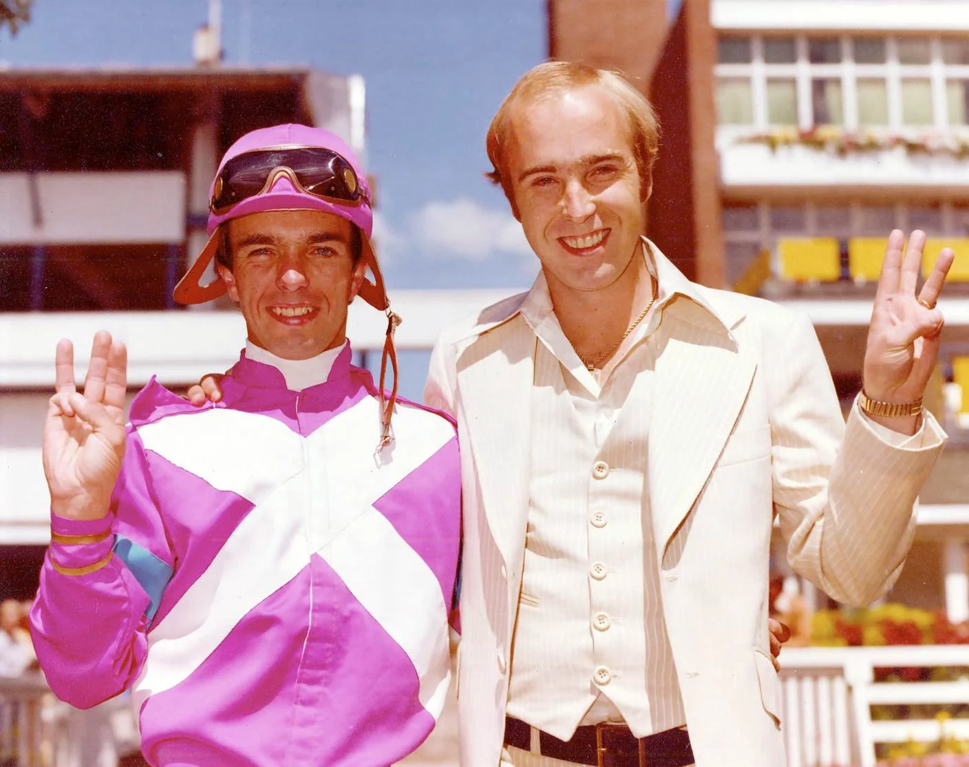 Gary Stahlbaum and Reade in 1974 after winning six races out of six starts