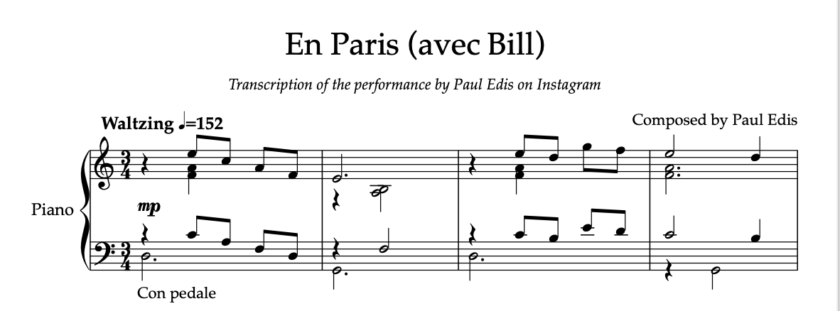 En Paris (avec Bill)