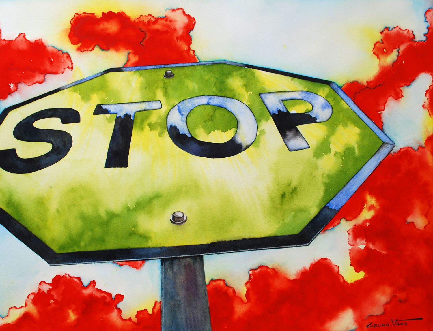 Liberating STOP sign