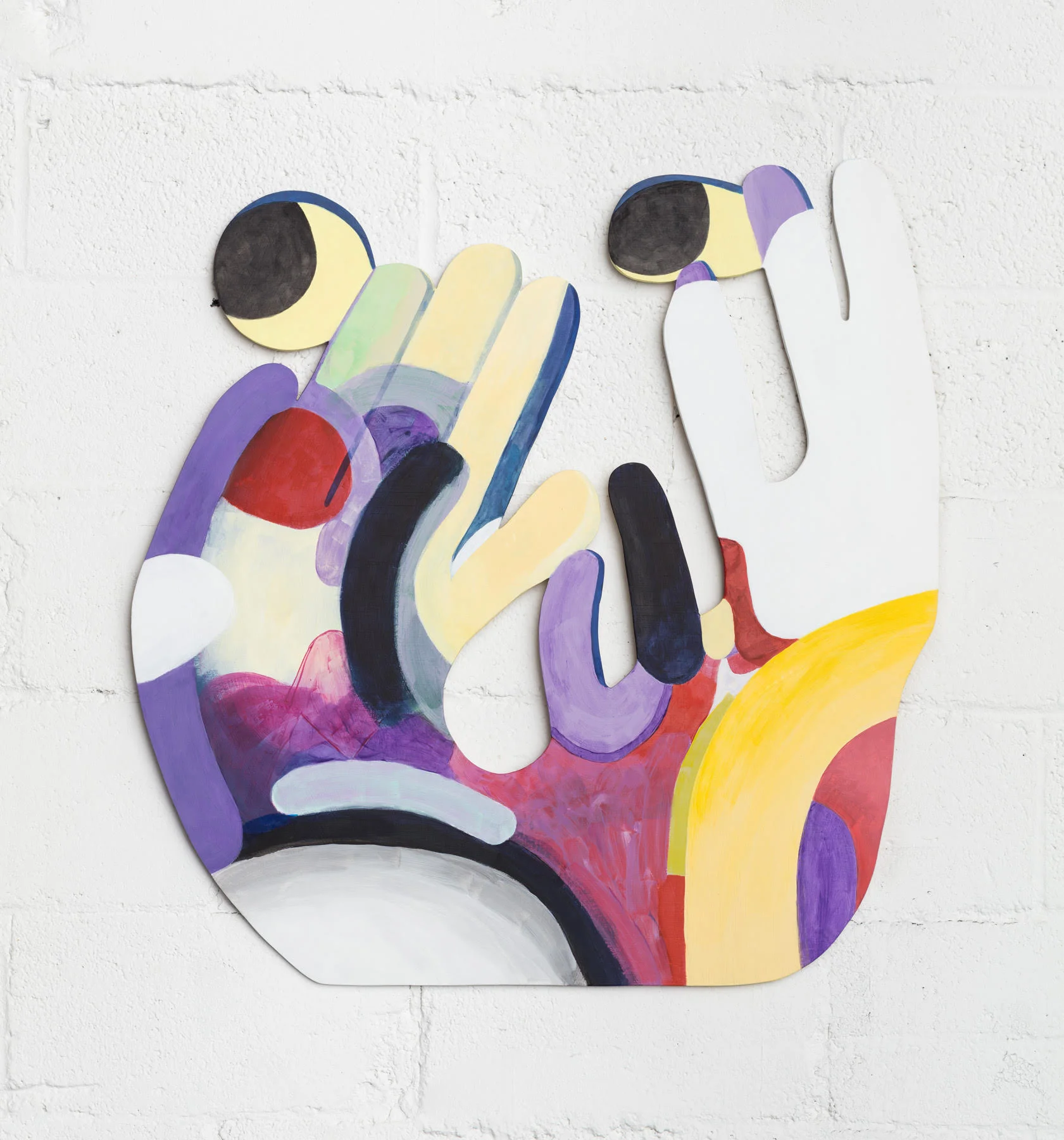 Great Horned 2018 Acrylic on shaped panel 32” x 32”