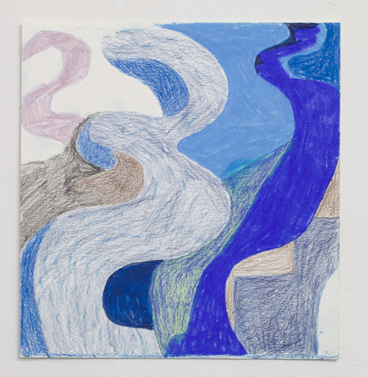   Blue Smoke  2019 colored pencil on paper 6 x 5.5 inches 