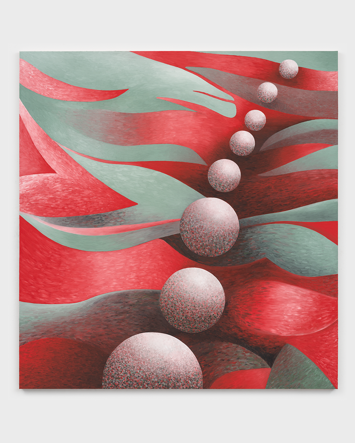  Skipping like a stone , 2026, oil on linen, 68 x 60 inches