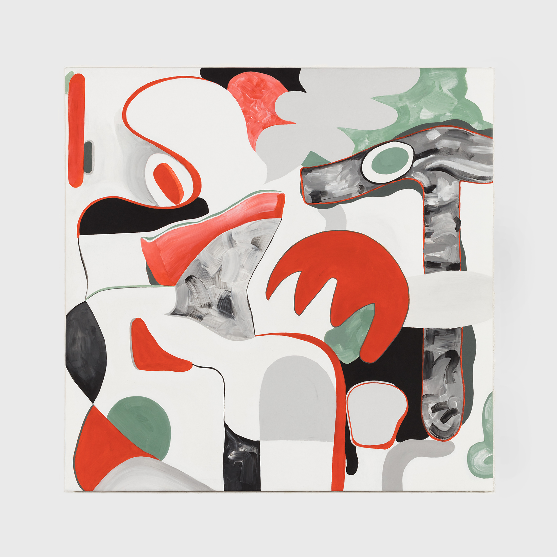  17 Hours to Albuquerque , 2018, acrylic on canvas, 60 x 60 inches