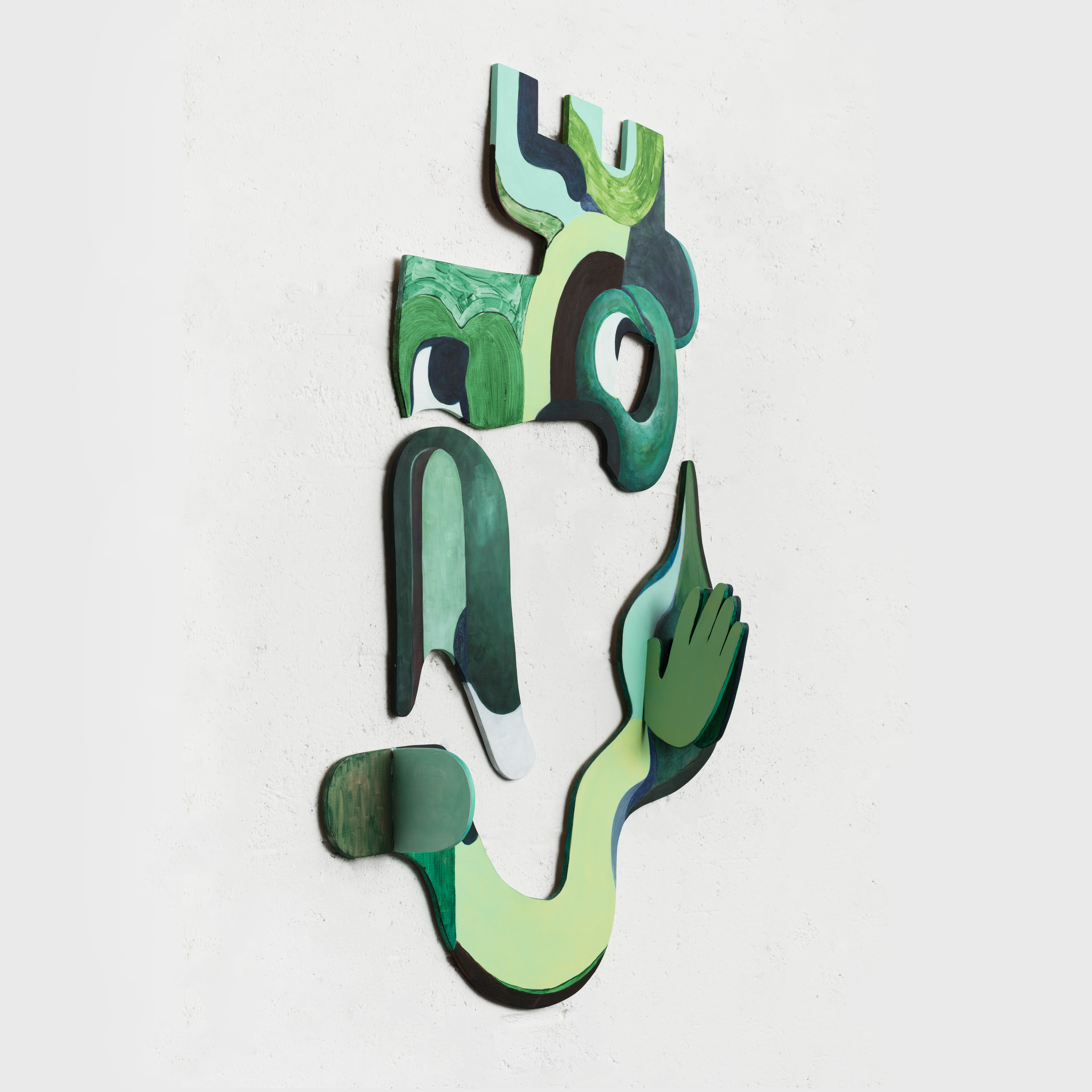  Witch Hazel , 2018, acrylic on shaped panel, 48 x 30 x 6 inches