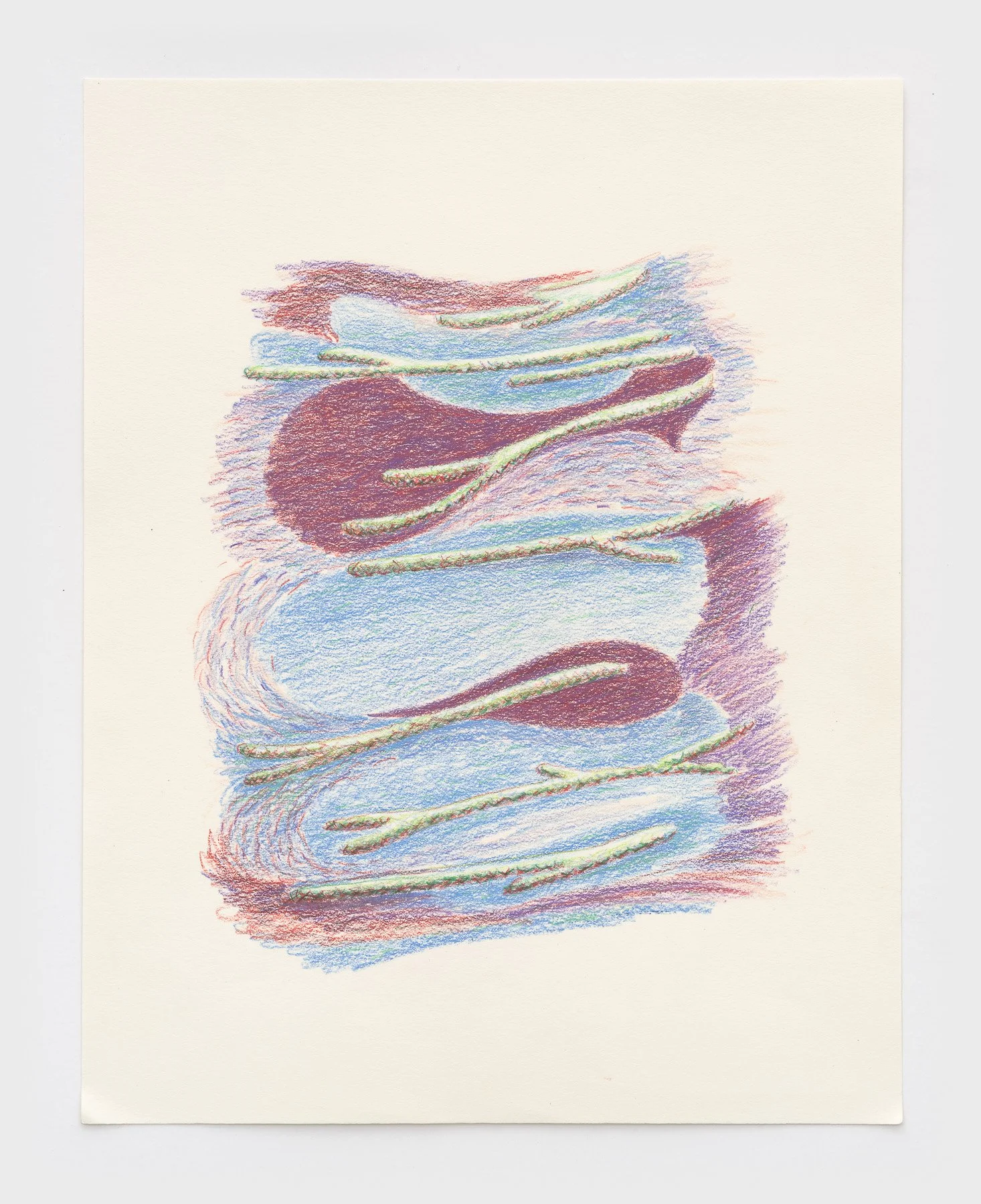   The Pacific  2026 colored pencil on paper 14 x 11 inches 