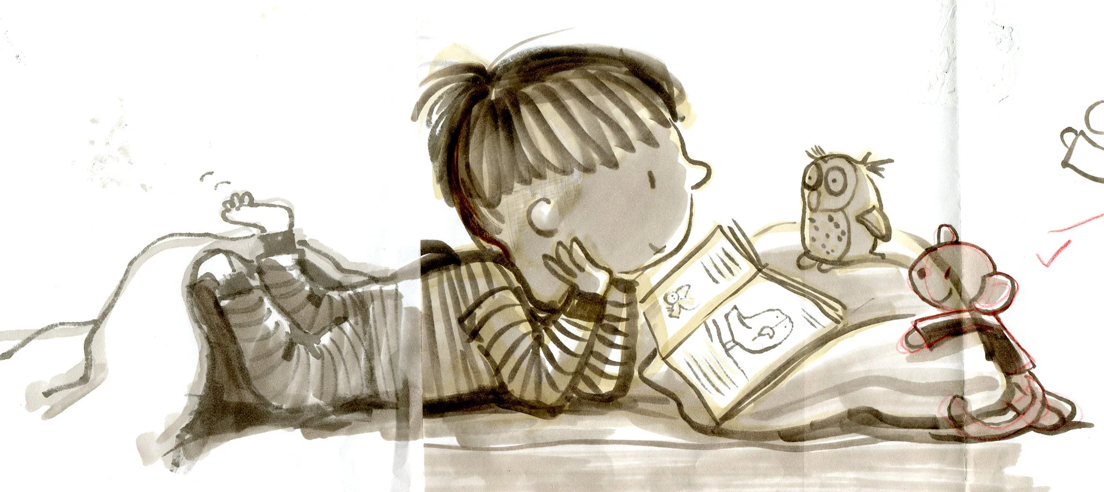 Rough drawing from my forthcoming book, It’s Bedtime, Charlie! © 2019 by Tim Warnes