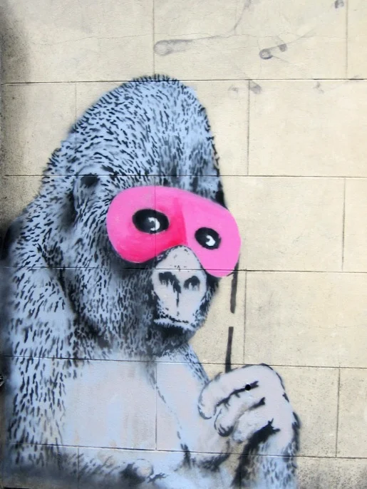 Gorilla in a Pink Mask by Banksy. Image © PSHAB. Used under Creative Commons Licence.