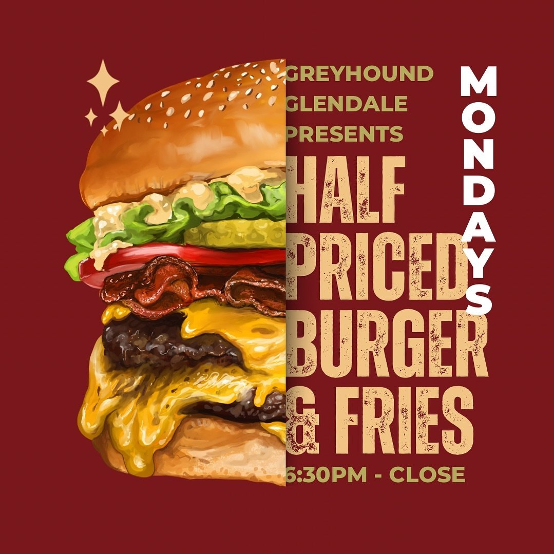 Half Priced Burgers &amp; Fries every Monday in Glendale from 6:30pm - Close! 

:
:
:
#burgersandfries #burgers #laburger #laburgers #lafoodie #glendalefood #glendalefoodie #glendaleca #larestaurants #labars #glendalegalleria #glendalerestaurants #gl