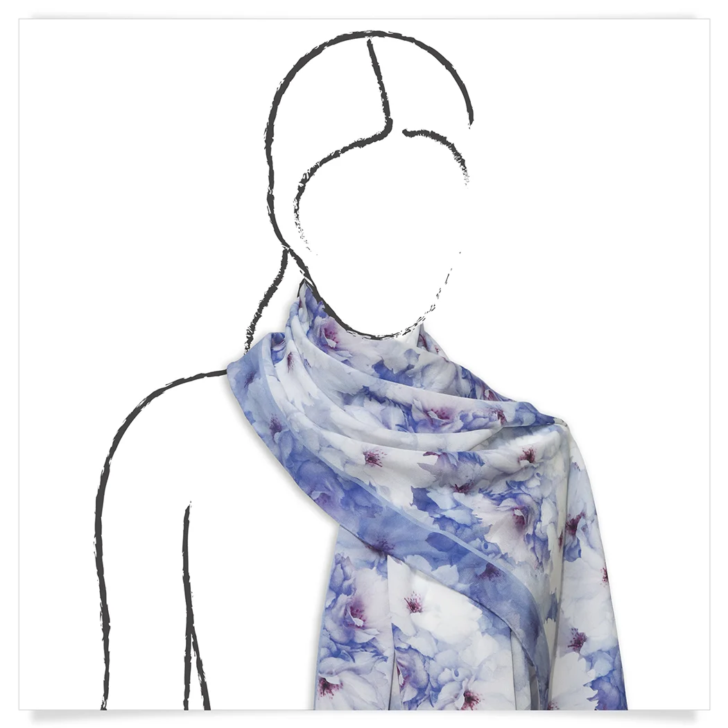 Cherry Blossom Silk Oblong