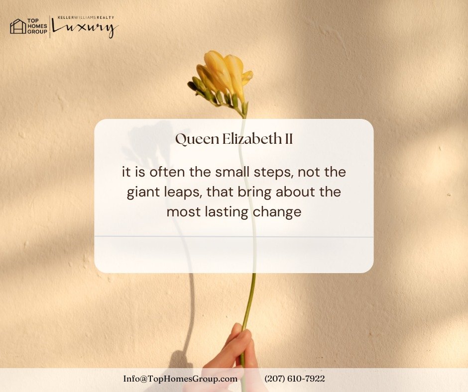 🌼 Monday Motivation 🌼

&ldquo;It is often the small steps, not the giant leaps, that bring about the most lasting change.&rdquo;
&ndash; Queen Elizabeth II 👑

As we step into a new week, remember&mdash;progress isn&rsquo;t always loud. Sometimes, 
