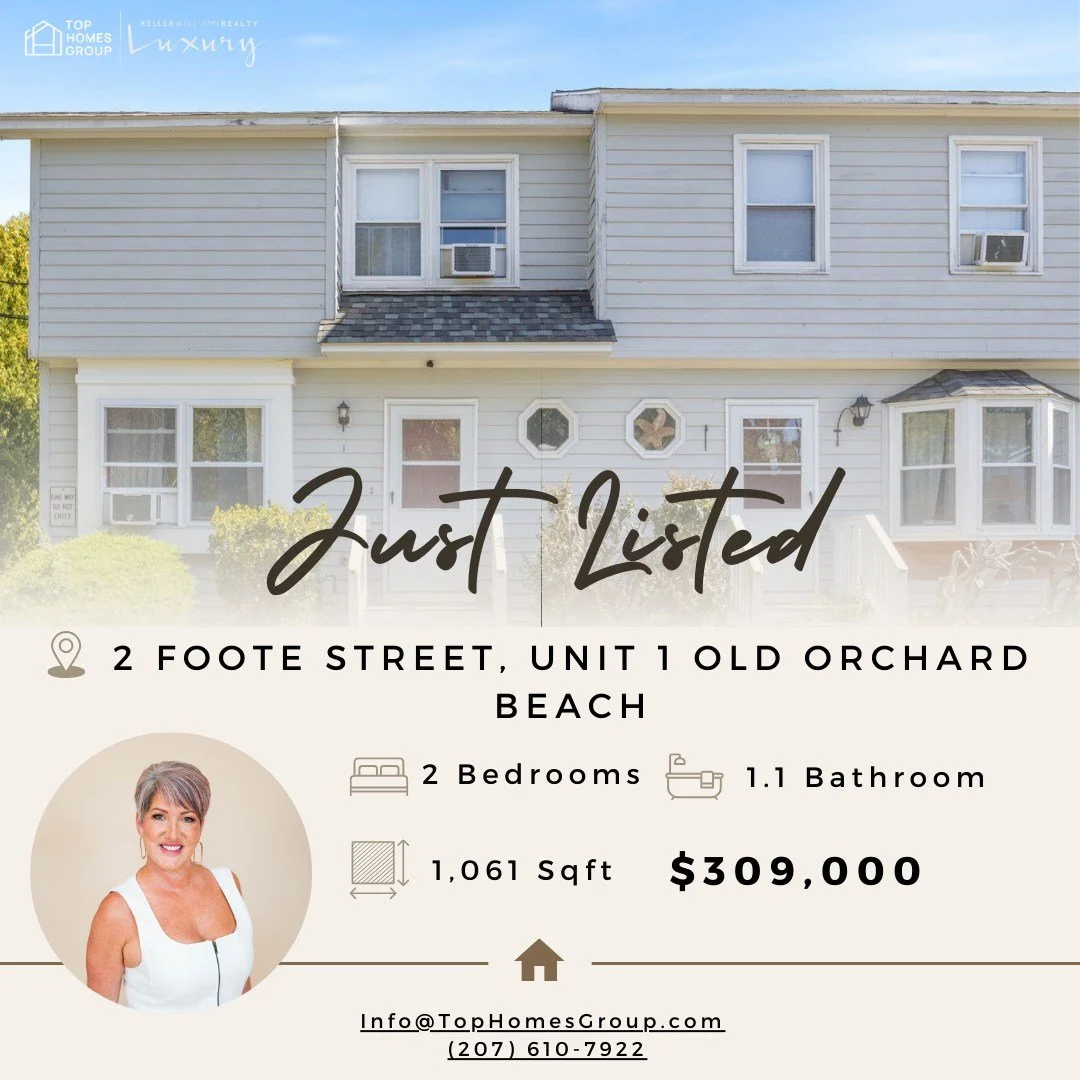 🏡 TOP HOMES GROUP WEEKLY REAL ESTATE UPDATE 🏡

✨ Here&rsquo;s what&rsquo;s happening!

JUST LISTED 🆕
📍 2 Foote Street, Unit 1, Old Orchard Beach

UNDER CONTRACT 🔑
📍 32 Rosewood Circle, Sanford
📍 13 Academy Place, Unit 29, Saco
📍 22 10th Stree